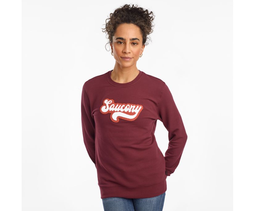 Női Saucony Rested Crewneck Ingek Bordó | HU 256ILH